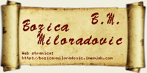 Božica Miloradović vizit kartica